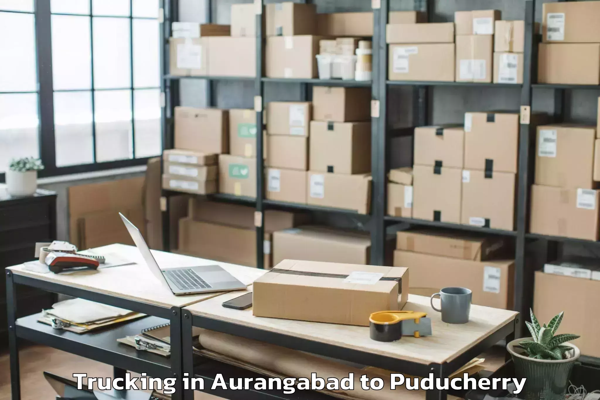 Book Aurangabad to Mahe Trucking Online